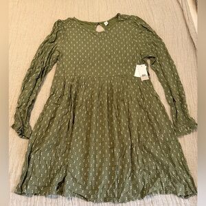 BP. Olive Green Long-Sleeve Dress